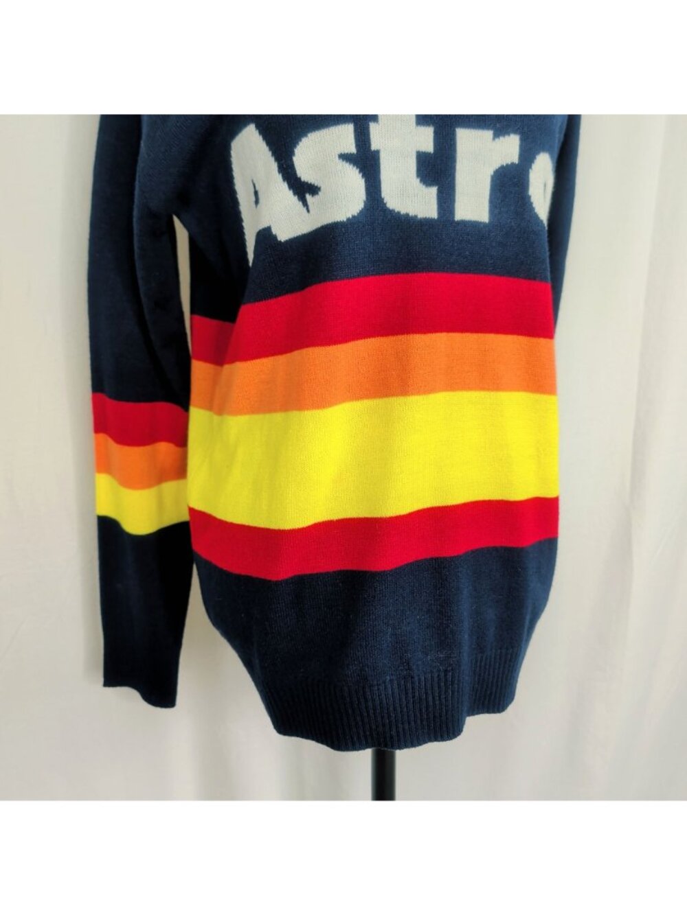 Vintage Houston Astros Sweater Large Blue Cooperstown - Picture 3 of 9